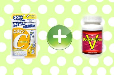 อาหารเสริมเพิ่มความสูง Double Actoin V + DHC Vitamin C 20 day